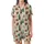 Whimsical Forest Slumber: Hand-Drawn Storybook Woodland Creatures Pattern Satin Short-Sleeve Pajamas Set - 2
