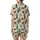 Whimsical Forest Slumber: Hand-Drawn Storybook Woodland Creatures Pattern Satin Short-Sleeve Pajamas Set - 3