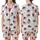 Dogs & Cats Ruby Red Satin Pajamas: Cozy Fluffy Puppy Vector Art Sleep Set Satin Short-Sleeve Pajamas Set - 1