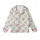 Women's Vintage Pajamas: Delicate Wildflower & Teal Berry Botanical Print Kid Satin Pajamas Set - f14KClzz96