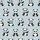 Panda Lovers' Cute Playful Panda Bear Characters Seamless Pattern with Golden Bows on Light Blue-Gray Background Satin Short-Sleeve Pajamas Set - 4