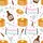 Pancakes & Pyjamas Party Sleepwear: Whimsical Golden Pancake Confetti Pattern Set Kid Satin Pajamas Set - 4