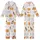 Pancakes & Pyjamas Party Sleepwear: Whimsical Golden Pancake Confetti Pattern Set Kid Satin Pajamas Set - nl342VHNMR