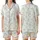 Bridesmaids Hydrangea Floral Notched Collar Rayon Sleep Ensemble - Wedding Party Getting Ready Kid Satin Pajamas Set - 1