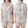 Girls' Playful Line Art Pajama Set: Minimalist Bow & Button Dusty Pink Nightwear Motif Satin Short-Sleeve Pajamas Set - 1