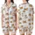 Corgi Lovers' Christmas Pajamas: Playful All-Over Cartoon Corgi Print & Pink Hearts - Polyester Spandex Sleep Set Satin Short-Sleeve Pajamas Set - 1