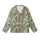Women's Abstract Botanical Leaf Pattern Linen Sleep Set: Serene Organic Sage Green Loungewear Kid Satin Pajamas Set - jyfWKdZQ5R
