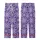 Women's Sophisticated Royal Purple White Dense Repeating Curvilinear Floral Medallion Kid Satin Pajamas Set - iNGuBgJ-eq