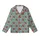 Game Day Enthusiasts' Playful Brown Footballs Muted Teal Grid Star Goalpost Pattern Kid Satin Pajamas Set - kL64SNkLsK