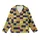 Modern Enthusiasts Deep Navy Golden Yellow Geometric Rectangular Square Tessellation Striped Gold Accents Kid Satin Pajamas Set - 2