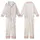 Women's Organic Muslin Sleep Shirt: Muted Ditsy Wildflower Print - Soft Cotton Loungewear Kid Satin Pajamas Set - 1