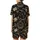 Mystical Art Lovers' Dark Academia Grimoire Celestial Astrolabe Bat Wing Aged Gold Parchment Tan Arcane Pattern Satin Short-Sleeve Pajamas Set - 3