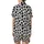 Modern Style Enthusiasts' High Contrast Black Inkblot Organic Abstract Brushstroke Pattern Satin Short-Sleeve Pajamas Set - mTAYP_NiV3