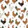 Christmas Enthusiasts' Whimsical Chicken Rooster Red Green Holly Berry Holiday Print Satin Short-Sleeve Pajamas Set - 4