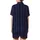 Modern Aesthetic Lover's Geometric Deep Navy Wide Vertical Stripes with Red-Maroon White Pinstripes Satin Short-Sleeve Pajamas Set - 3