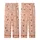 Women's Muted Peach Pink Hearts & Stars Terracotta Print Classic Collar Pajama Set Kid Satin Pajamas Set - 3