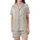 Women's Rustic Minimalist Floral Print Muslin Cotton Loungewear Satin Short-Sleeve Pajamas Set - 2
