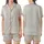 Women's Rustic Minimalist Floral Print Muslin Cotton Loungewear Satin Short-Sleeve Pajamas Set - 1