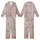 Whimsical Style Adorers' Cute Autumn Woodland Animals Flat Graphic on Pale Lavender-Grey with Terracotta Ochre Dusty Rose Leaves Kid Satin Pajamas Set - 1