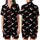 Cousin Crew Holiday Buffalo Plaid Santa Hat Snowflake Sleepwear Satin Short-Sleeve Pajamas Set - 1
