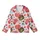 Whimsical Style Lovers' Playful Doodle Elephants, Polka Dot Mushrooms, Flowers Pattern: Red, Brown, Sky Blue, Pink Kid Satin Pajamas Set - 2
