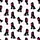 Women's Black Poodle Mama Pajama Pants: Pink Bow Silhouette All-Over Pattern - Soft Brushed Polyester Kid Satin Pajamas Set - 4