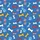 Sighthound Cozy Fleece Loungewear: Royal Blue Cartoon Dog Bone & Paw Print Sleep Suit Satin Short-Sleeve Pajamas Set - 4