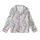 Modern Explorer: Tranquil Abstract Fluid Lines Pattern – Dusty Indigo Beige Wearable Art Print Kid Satin Pajamas Set - LLuUUG4r_t