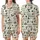 Christmas Crew Retro Groovy Holly Ornament Star Text Pattern Satin Short-Sleeve Pajamas Set - GNAIrFJu02
