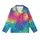 Fantasy Lovers' Fluid Iridescent Rainbow Dragon Scales Seamless Pattern Ocean to Fire Hues Kid Satin Pajamas Set - 2