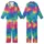Fantasy Lovers' Fluid Iridescent Rainbow Dragon Scales Seamless Pattern Ocean to Fire Hues Kid Satin Pajamas Set - 1