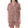Bridesmaid Dusty Rose Silky Satin Sleep Set: Personalized White Rose Eye Mask & Scrunchie Satin Short-Sleeve Pajamas Set - 0zT2JcIqp2