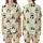 Women's Whimsical Panda & Bamboo Print Creamy Yellow Pure Cotton Pajamas Set Satin Short-Sleeve Pajamas Set - QHeiQYDl-4