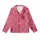 Women's Pink Red Abstract Striped Polygon Pure Cotton Pajamas Kid Satin Pajamas Set - 2