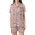 Women's Pastel Pink 30-Day Goal Pajamas: Minimalist Script Grid Sleep Set Satin Short-Sleeve Pajamas Set - 2