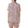 Women's Pastel Pink 30-Day Goal Pajamas: Minimalist Script Grid Sleep Set Satin Short-Sleeve Pajamas Set - 3