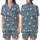 Cozy Panda Print Sleep Set: Whimsical Cartoon Design with Stars & Moons on Blue-Grey Satin Short-Sleeve Pajamas Set - zWVIFIFiEs