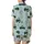 Farm Life Enthusiasts' Light Blue Hand-Drawn Minimalist Farm Vehicle Barn Pattern Satin Short-Sleeve Pajamas Set - NC2RZrFRxn