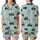 Farm Life Enthusiasts' Light Blue Hand-Drawn Minimalist Farm Vehicle Barn Pattern Satin Short-Sleeve Pajamas Set - XbywGilWQs