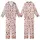 Women's Pajama Set: Playful Pastel Pink Hearts & Dark Brown Dots Sewing Project Kid Satin Pajamas Set - 1