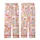 Flower Girl Pink Satin Pajama Set: Whimsical Rocket Sun Chalk Art Design Kid Satin Pajamas Set - 3