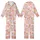 Flower Girl Pink Satin Pajama Set: Whimsical Rocket Sun Chalk Art Design Kid Satin Pajamas Set - 1