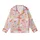 Flower Girl Pink Satin Pajama Set: Whimsical Rocket Sun Chalk Art Design Kid Satin Pajamas Set - 2