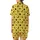 Celestial Enthusiast: Vibrant Lemon Yellow Black Star Moon Seamless Graphic Fashion Accent Satin Short-Sleeve Pajamas Set - wWsiILbrQi