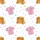 Pancakes & Pajamas Whimsical Golden Stacks, Amber Syrup & Pink Striped Sleep Set Kid Satin Pajamas Set - 4