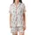 Sweet Style Lovers' Illustrative Classic Teddy Bear Dainty Floral Pale Pink Sage Green Muted Teal Satin Short-Sleeve Pajamas Set - Nd7A5jmEgs