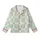 Women's Refined Pale Pistachio Green Black Seamless Interlocking Geometric Botanical Pattern Kid Satin Pajamas Set - D5y9OS_uM4
