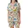 Dinosaur Lovers' Cheerful Cartoon Roar Pattern T-Rex Stegosaurus Brachiosaurus Satin Short-Sleeve Pajamas Set - 2