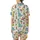 Dinosaur Lovers' Cheerful Cartoon Roar Pattern T-Rex Stegosaurus Brachiosaurus Satin Short-Sleeve Pajamas Set - 3