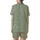 Bridesmaid & Bridal Party Satin Pajama Set: Golden Olive Branch Script on Sage Green Satin Short-Sleeve Pajamas Set - 3